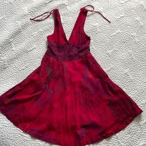 Free People Practical Magic Sundress Crimson Burgundy S/M